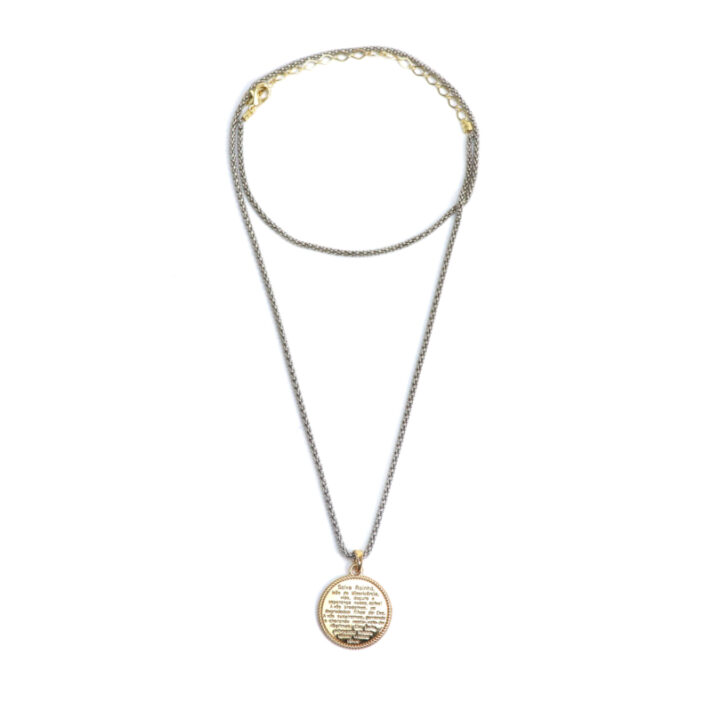 Colar Neide Medalha com Salve Rainha